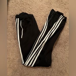 Size XS Adidas Tiro Pant in classic black and white